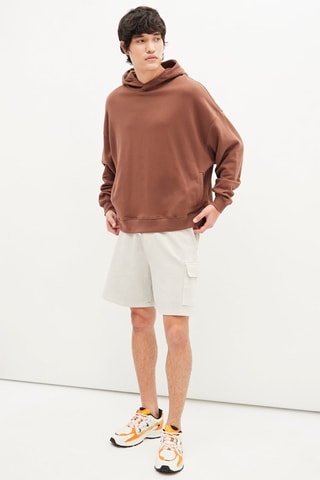 Oversized Sweater met Capuchon - Bruin