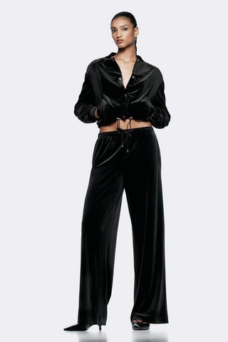 Velours Sweater - Zwart