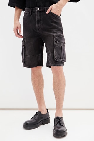 Jeansbermuda - Zwart