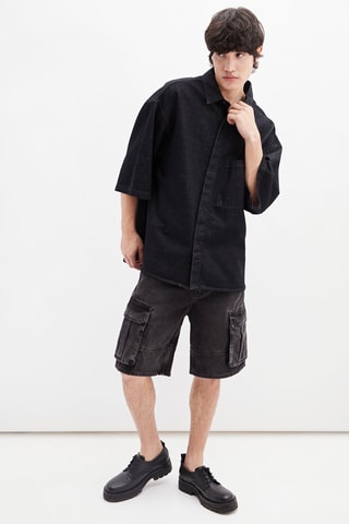 Jeansbermuda - Zwart
