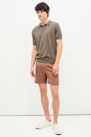 Linnen Bermuda - Bruin