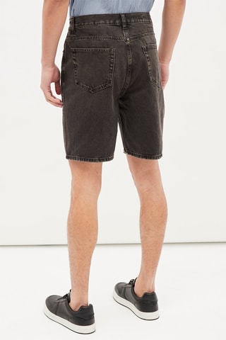 Spijkerbermuda - Zwart