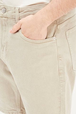 Spijkerbermuda Grijs