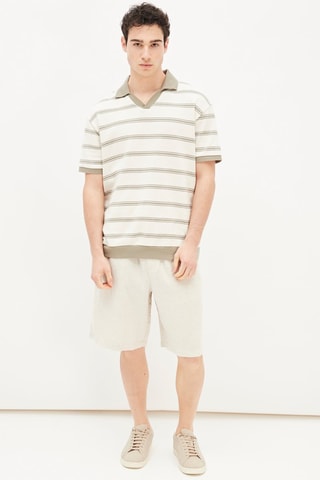 Linnen Bermuda Beige