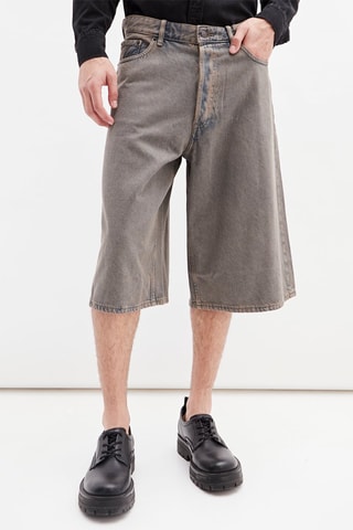 Spijkerbermuda - Grijs