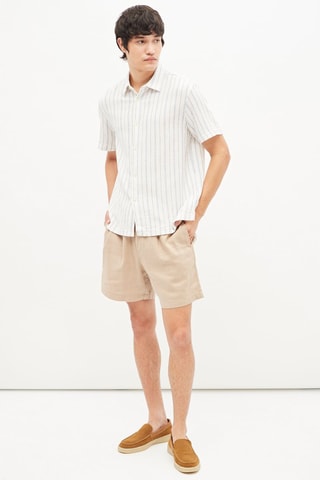 Linnen Bermuda - Beige