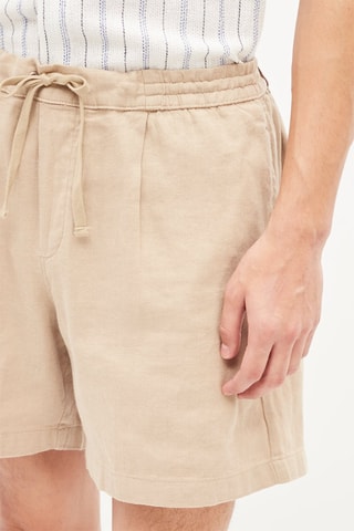 Linnen Bermuda - Beige