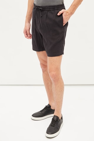 Linnen Bermuda - Zwart