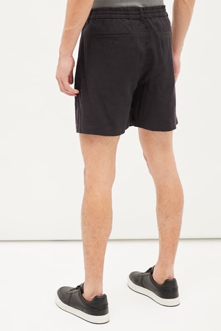Linnen Bermuda - Zwart