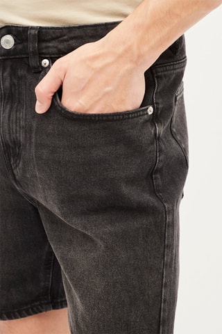 Spijkerbermuda - Zwart