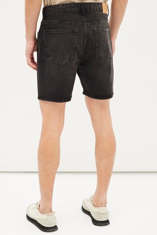 Spijkerbermuda - Zwart