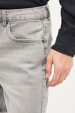 Spijkerbermuda - Grijs