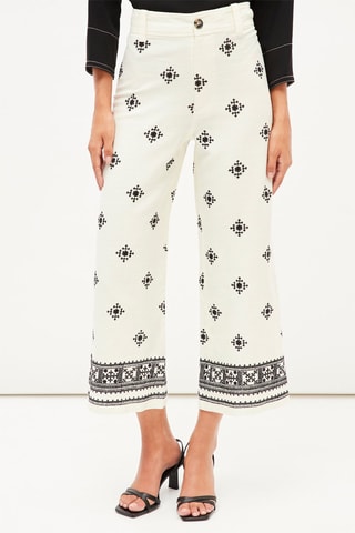 Driekwart Broek - Wit en Zwart