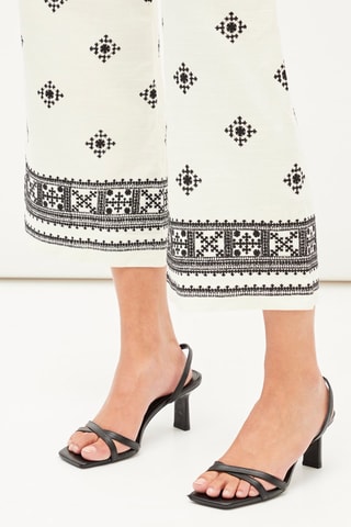 Driekwart Broek - Wit en Zwart