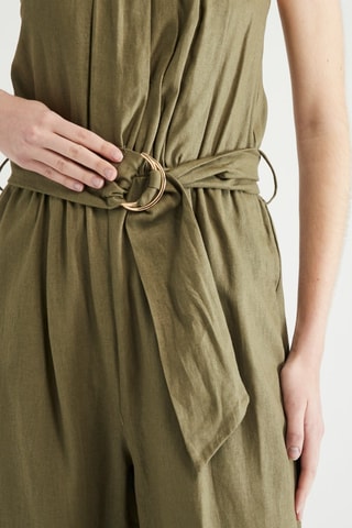 Linnen Strapless Jumpsuit - Kaki