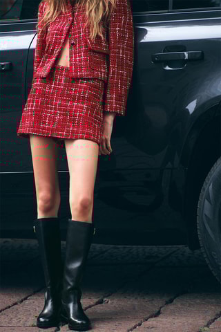 Tweed Broekrok - Rood