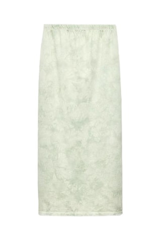 Rechte Rok Tie and Dye - Zeegroen