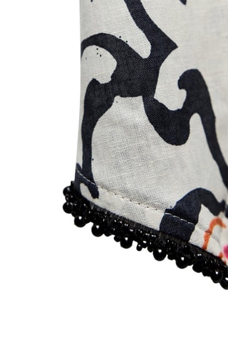 Linnen Wikkelrok - Ecru en Zwart