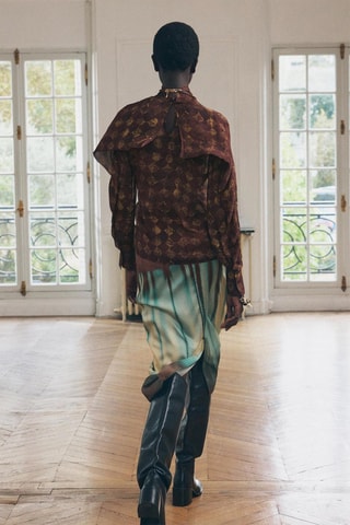 Midirok tie and dye- Bruin en Turquoise