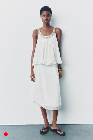 Linnen Rok - Ecru