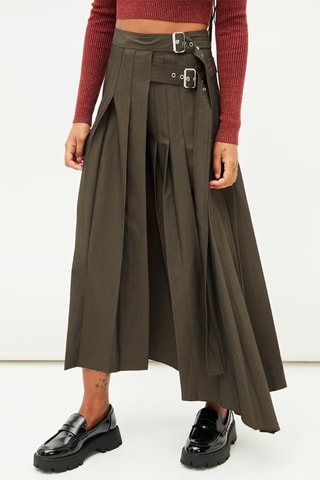 Asymmetrische Rok - Bruin