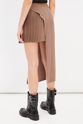 Asymmetrische Rok - Bruin