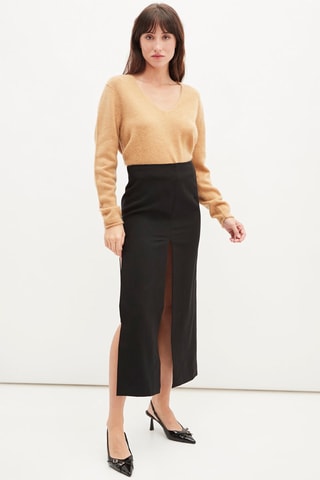 Wollen Rok - Zwart