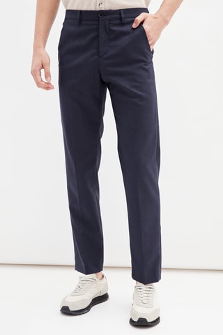 Wollen Pantalon Marineblauw