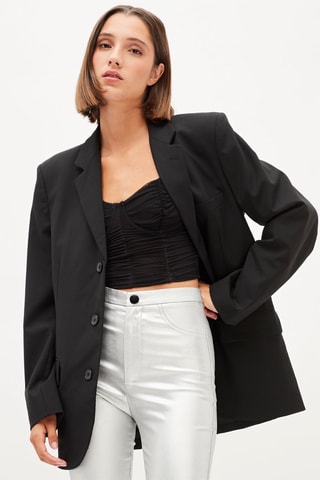 Wollen Blazer - Zwart