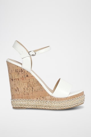 Sandálias com cunha - Branco