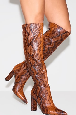 Botas acima do joelho - Camel