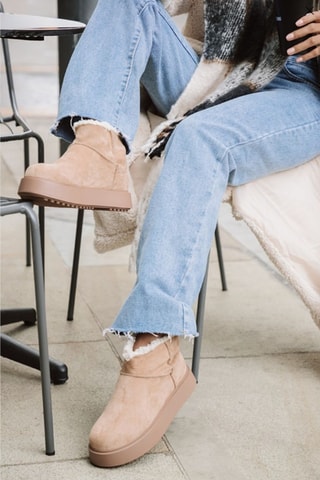 Botins forrados - Castanho-claro