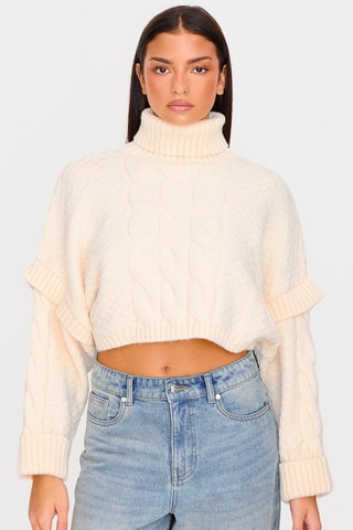 Camisola curta - Bege