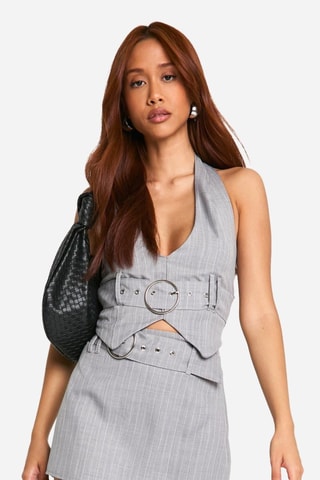 Colete de fato - Cinzento-claro mesclado