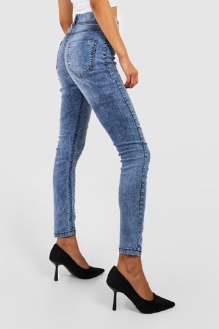 Jeggings cintura subida - Azul