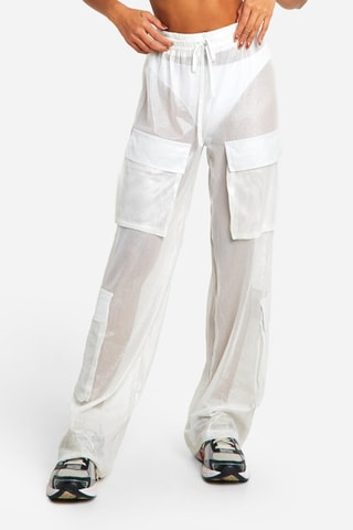 Calças cargo - Branco