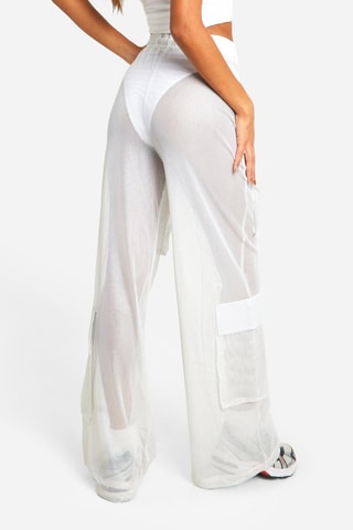 Calças cargo - Branco