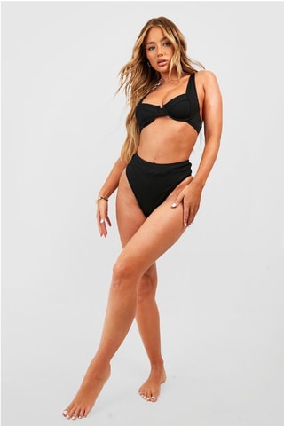 Cuecas de biquíni cintura subida - Preto