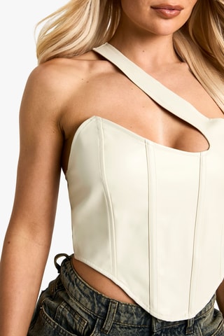 Top assimétrico - Esbranquiçado
