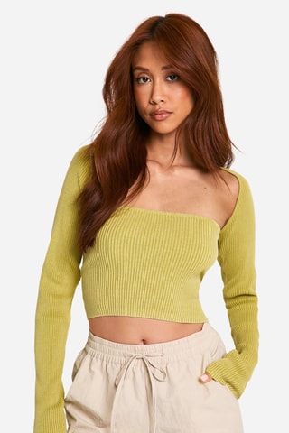 Crop top - Verde-azeitona