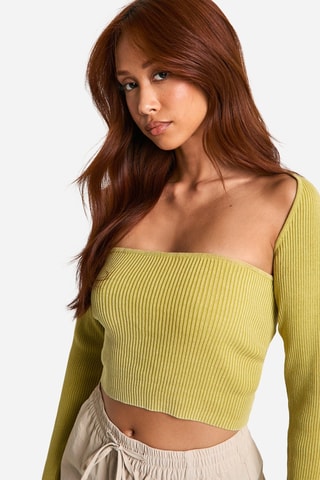 Crop top - Verde-azeitona