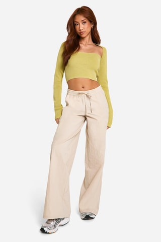 Crop top - Verde-azeitona