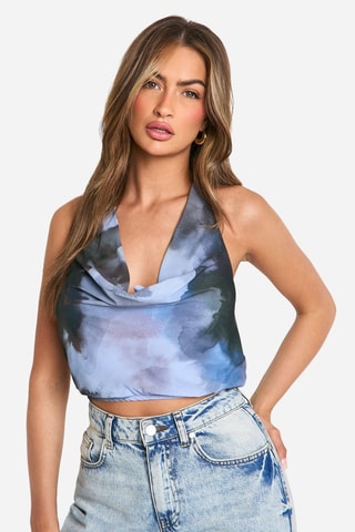 Crop top - Azul-claro