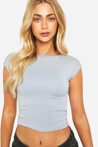 Crop top - Azul-celeste