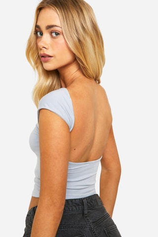 Crop top - Azul-celeste