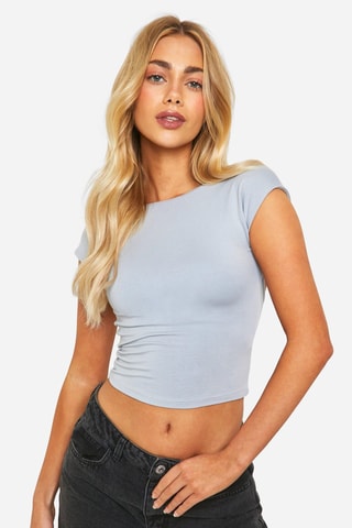 Crop top - Azul-celeste