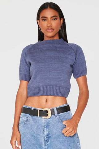 Crop top - Azul-marinho
