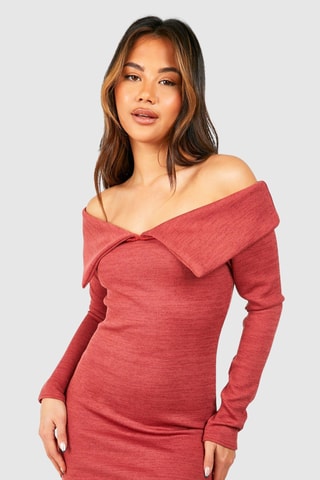 Vestido-camisola - Vermelho-tijolo