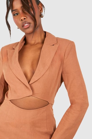 Vestido estilo patinadora - Castanho