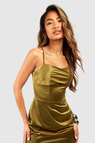 Vestido justo - Caqui